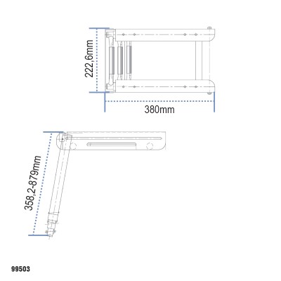 Σκάλα Πτυσσόμενη για Πλατφόρμα, Inox 316 Σκάλες Επιβίβασης & Αξεσουάρ