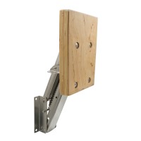 Outboard Bracket, Adjustable, with Wooden Pad, Inox 316, for Engines up to 20kg/8HP Outboard Engines Accessories