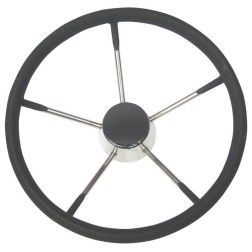 Steering Wheel, Inox, with Black Foam Steering Wheels & Accessories