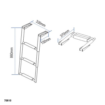 Telescopic Ladder, Inox 316 Boarding Ladders & Accessories