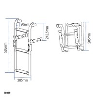 Folding Ladder, Inox 316 Boarding Ladders