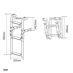 Σκάλα Αναδιπλούμενη, Inox 316 Boarding Ladders