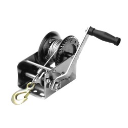 Trailer Winch, Manual, Single & Double Gear, Carbon Steel, with 10m Winch Cable & Hook Manual & Electric Winches