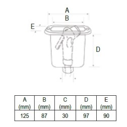 Case for Shower Head, Square, with Lid Utility Cases