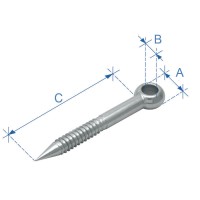 Eye Bolt, (Lag Screw), Inox 316 Pad Eyes