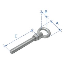 Eye Βolt, with Nut & Washer, Inox 316 Pad Eyes