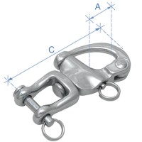 Snap Shackle, with Casting Swivel Jaw, AISI 316 Shackles