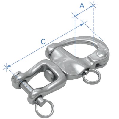 Μουσκέτο/Snap Shackle, με Στριφτάρι & Κλειδί με Πείρο, AISI 316, Χυτό Ναυτικά Κλειδιά