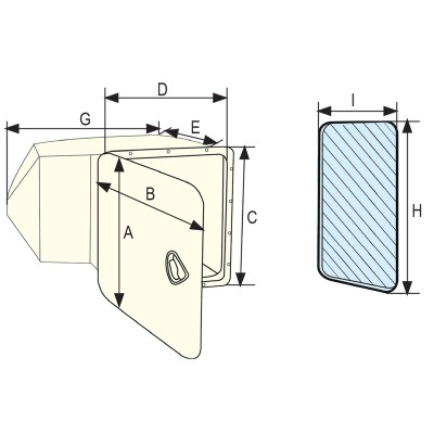 TOP LINE Θυρίδα Αποθήκευσης Φιάλης Γκαζιού 5kg 480x590mm Πορτάκια & Θήκες