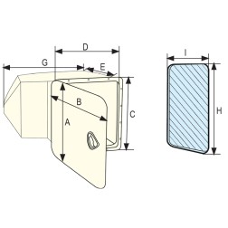 TOP LINE Container for Gas Bottle 5kg 480x590mm Deck Hatches