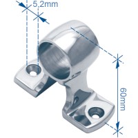 Fitting for Rails, Central Cap 90", Inox 316 Handles and Support Bases