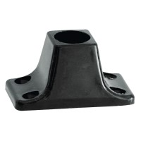 Rectangular Socket, for Tube "22mm, Plastic, Black Connectors for inox tubes