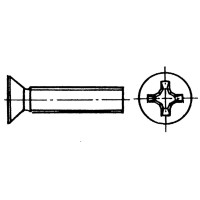 Countersunk Head Screw, Cross Slotted, Inox 316, DIN 965/ISO 7046 Screws, Nuts & Washers