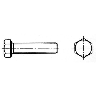 Bolt, Hexagon Head, Fully-threaded, Inox 316, DIN 933/ISO 4017 Screws, Nuts & Washers