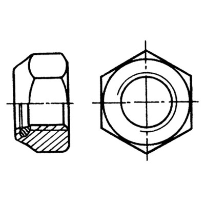 Hexagon Nut, Self-locking, Inox 316, DIN 985/ISO 10511 Screws, Nuts & Washers