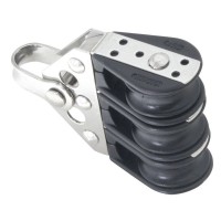 Triple Ball Bearing Block Blocks for rope diam 6mm, ball bearing diam D22mm