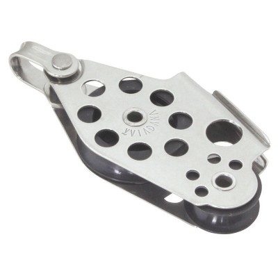 Fiddle Block with Vee Jam Blocks for rope diam 8mm, ball bearing diam D25mm