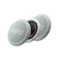 Two-way Speakers, 100W, 6 1/2’’, Non-magnetic, with Clip-on Cover, White, Set Marine Speakers & Megaphone