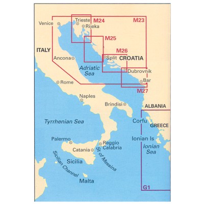 Croatia Chart Cruising Charts & Pilot Maps