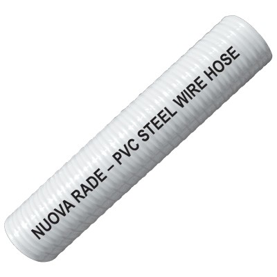 Liquid Discharge-Water Delivery Hose PVC, White, Steel Wire Reinforced Water & Waste Hoses