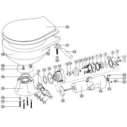 Plastic base for electric toilets with spare parts Marine Toilets & Accessories