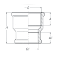 Straight Reducing Coupling, F-F, BSPP, Brass Brass Fittings