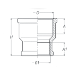 Straight Reducing Coupling, F-F, BSPP, Brass Brass Fittings