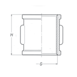 Straight Coupling, BSPP, Brass Brass Fittings