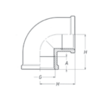 Elbow 90°, F-F, BSPP, Brass Brass Fittings