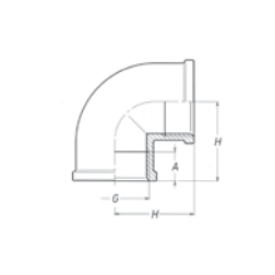 Elbow 90°, F-F, BSPP, Brass Brass Fittings