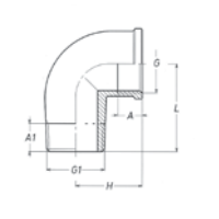 Elbow 90°, M-F, Βrass Brass Fittings