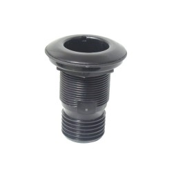 Thru-Hull with Flush Flange and Hose Barb, Black Thru-Hulls