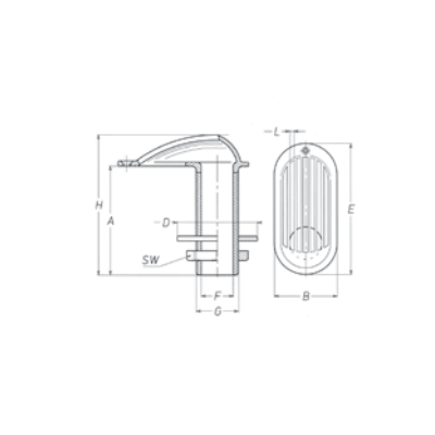 Grated Water Intake, BSPP, Brass Brass Fittings