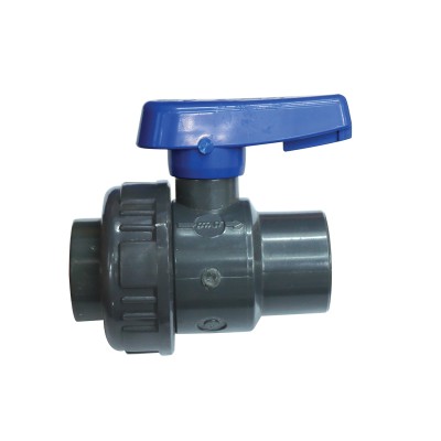 Ball Valve, Single Union BSPT, Plastic, with Blue Handle Ball Valves