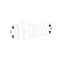 Hose Adaptor for Valve, Threaded BSPP, Plastic Ball Valves