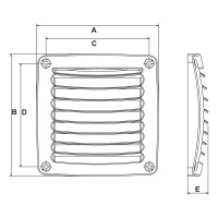 Ventilation Shaft Grilles Cover, White Ventillation