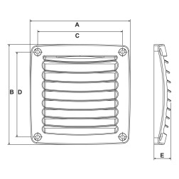 Ventilation Shaft Grilles Cover, White Ventillation