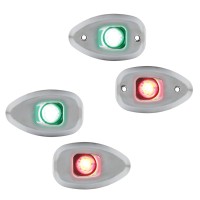 MICRO LED 12 Φανοί Πλευρικοί, Πράσινος & Κόκκινος, 112,5°, Κάθετος & Χωνευτός, Σετ Φανοί Ναυσιπλοΐας LED