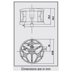 FOS LED 12 Tri-colour Light LED Navigation Lights