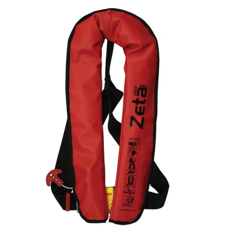 Zeta Work Vest, Auto, 290N, ISO, Adult, Red Durable PVC Fabric Cover Inflatable Lifejackets