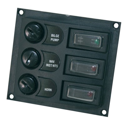 Switch Panel Base, with Switch & Fuse, Black Switch Panels & Accessories