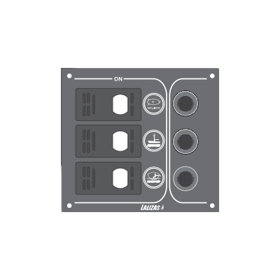 Switch Panel ”SP Offshore”, Inox 316, 12V Switch Panels & Accessories