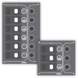 Switch Panel ”SP Offshore”, Inox 316, 12V Switch Panels & Accessories