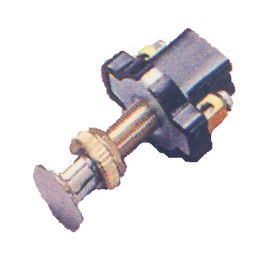 Διακόπτης Push Pull, 12V, 5A, Ø 8mm, Μ7mm, από Επιχρωμιωμένο Μπρούτζο Διακόπτες