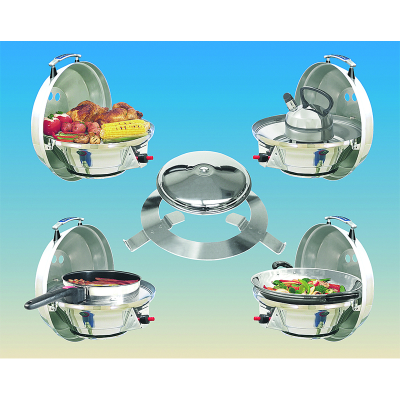 Gas Grill and Stove Combination, "Marine Kettle 3", Inox Barbecues & Accessories