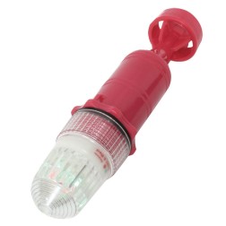 Flashing LED Red Light with Photocell, 2 Batteries Size D, Torpedo 1 Fishing Accessories