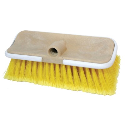 Boat Wash Brush Flow Thru, Bi-Level, Medium Bristle, Yellow Boat Brushes & Handles