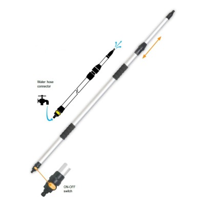 Telescopic Handle Flow Thru for Boat Brush Boat Brushes & Handles