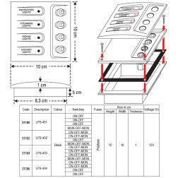 Switch panel black Electrical Equipment