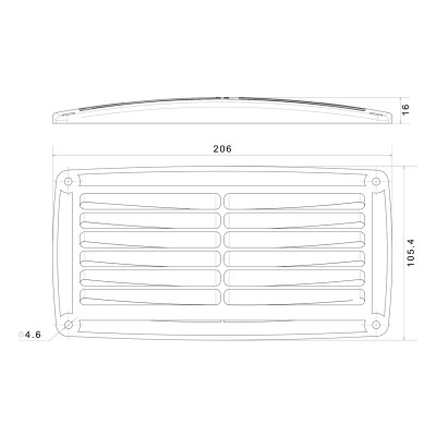 Ventilation Shaft Grilles Cover, ASA, White Ventillation